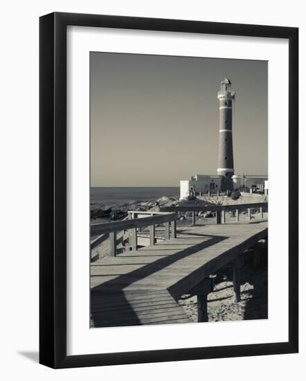 Faro Jose Ignacio, Atlantic Ocean Resort Town, Village Lighthouse, Uruguay-Walter Bibikow-Framed Photographic Print