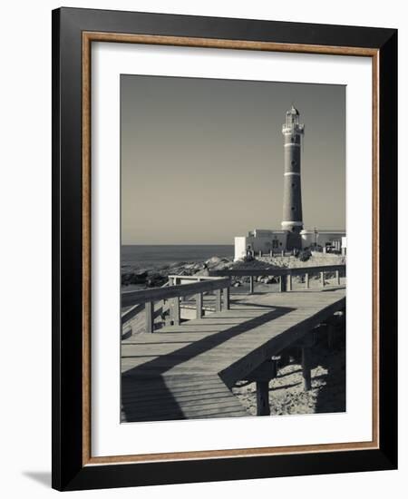 Faro Jose Ignacio, Atlantic Ocean Resort Town, Village Lighthouse, Uruguay-Walter Bibikow-Framed Photographic Print