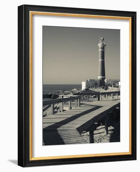 Faro Jose Ignacio, Atlantic Ocean Resort Town, Village Lighthouse, Uruguay-Walter Bibikow-Framed Photographic Print