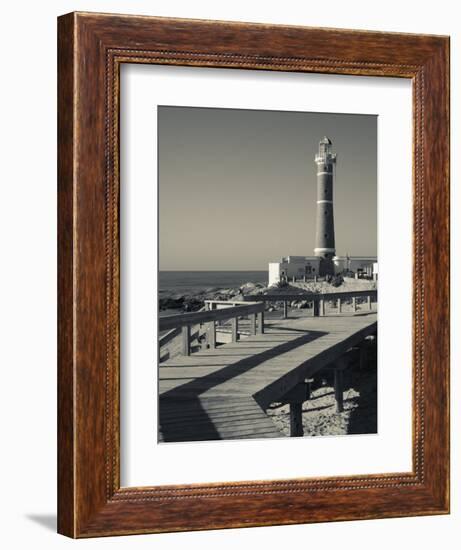 Faro Jose Ignacio, Atlantic Ocean Resort Town, Village Lighthouse, Uruguay-Walter Bibikow-Framed Photographic Print