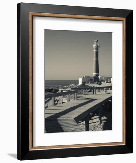 Faro Jose Ignacio, Atlantic Ocean Resort Town, Village Lighthouse, Uruguay-Walter Bibikow-Framed Photographic Print