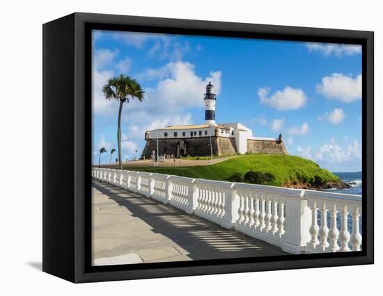 Farol da Barra, lighthouse, Salvador, State of Bahia, Brazil, South America-Karol Kozlowski-Framed Premier Image Canvas