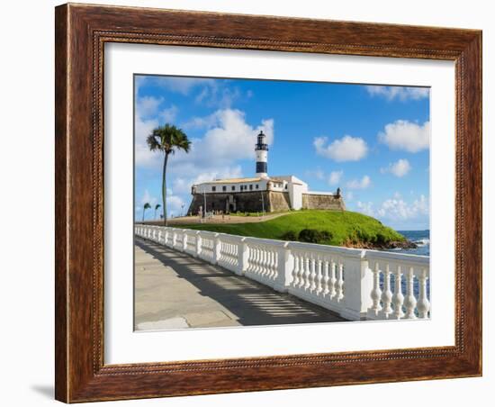 Farol da Barra, lighthouse, Salvador, State of Bahia, Brazil, South America-Karol Kozlowski-Framed Photographic Print