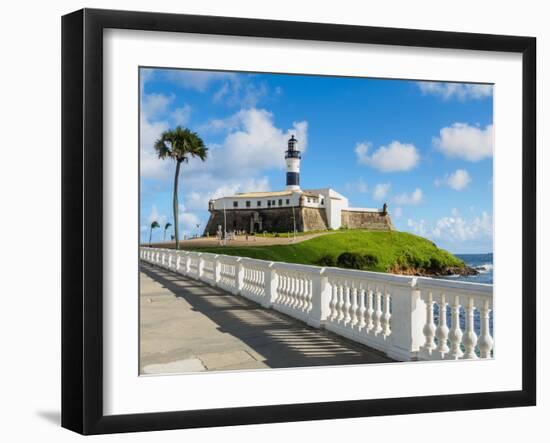 Farol da Barra, lighthouse, Salvador, State of Bahia, Brazil, South America-Karol Kozlowski-Framed Photographic Print