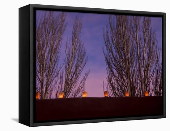 Farolitos, Santa Fe, New Mexico, USA-Julian McRoberts-Framed Premier Image Canvas