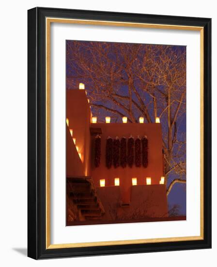 Farolitos, Santa Fe, New Mexico, USA-Julian McRoberts-Framed Photographic Print