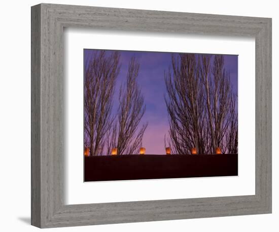 Farolitos, Santa Fe, New Mexico, USA-Julian McRoberts-Framed Photographic Print