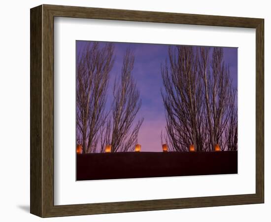 Farolitos, Santa Fe, New Mexico, USA-Julian McRoberts-Framed Photographic Print