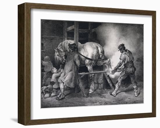 Farrier at Work-Stapleton Collection-Framed Giclee Print