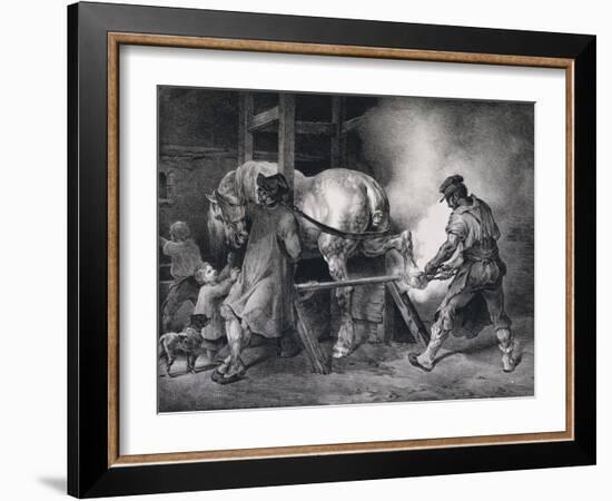 Farrier at Work-Stapleton Collection-Framed Giclee Print