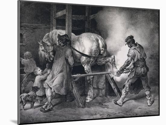 Farrier at Work-Stapleton Collection-Mounted Giclee Print