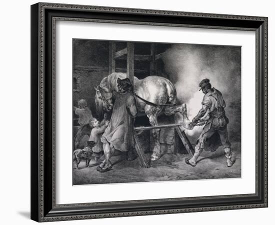 Farrier at Work-Stapleton Collection-Framed Giclee Print