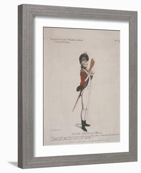 Farrington Ward Without Volunteer Holding a Rifle, 1798-Thomas Rowlandson-Framed Giclee Print