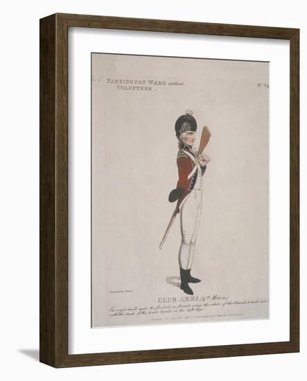 Farrington Ward Without Volunteer Holding a Rifle, 1798-Thomas Rowlandson-Framed Giclee Print