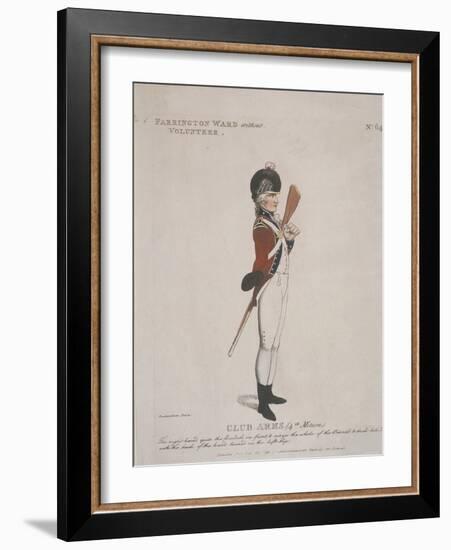 Farrington Ward Without Volunteer Holding a Rifle, 1798-Thomas Rowlandson-Framed Giclee Print