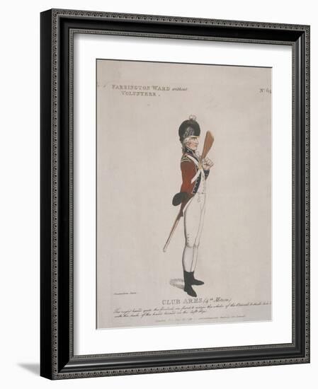 Farrington Ward Without Volunteer Holding a Rifle, 1798-Thomas Rowlandson-Framed Giclee Print