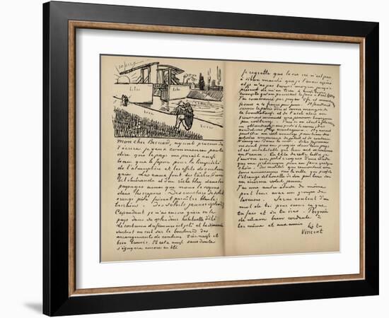 Fascimile of a Letter from Vincent Van Gogh to Emile Bernard on the 18th Ma-Vincent van Gogh-Framed Giclee Print