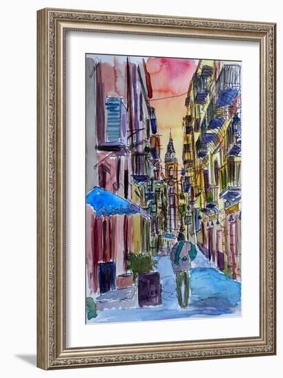 Fascinating Palermo Sicily Italy Street Scene-Markus Bleichner-Framed Art Print