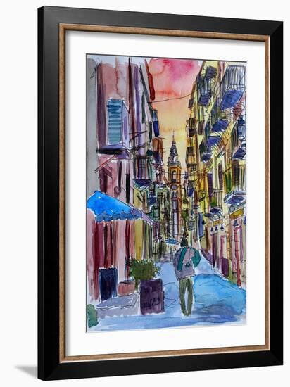 Fascinating Palermo Sicily Italy Street Scene-Markus Bleichner-Framed Art Print