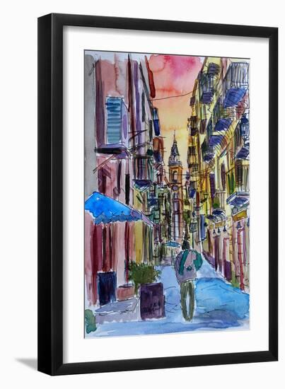 Fascinating Palermo Sicily Italy Street Scene-Markus Bleichner-Framed Art Print