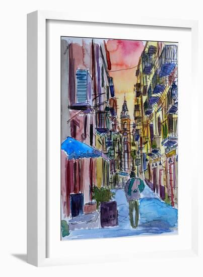 Fascinating Palermo Sicily Italy Street Scene-Markus Bleichner-Framed Art Print