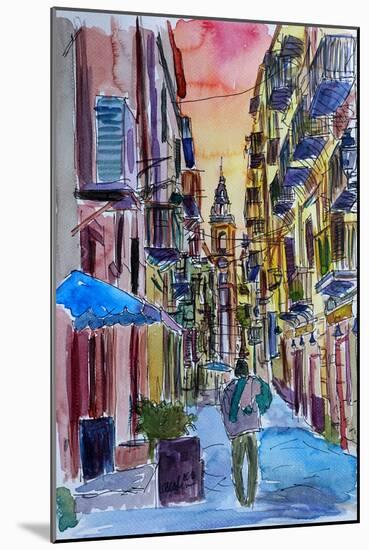 Fascinating Palermo Sicily Italy Street Scene-Markus Bleichner-Mounted Art Print