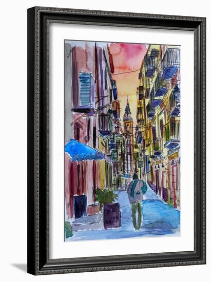 Fascinating Palermo Sicily Italy Street Scene-Markus Bleichner-Framed Premium Giclee Print