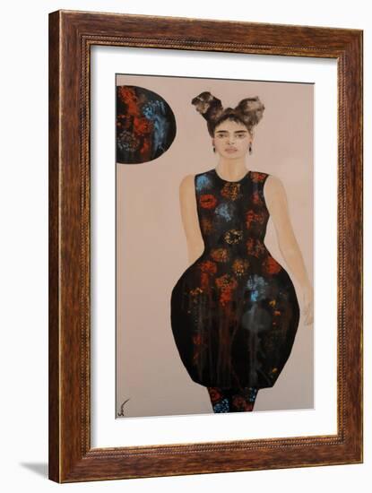 Fashion 13, Blossom on Black, 2016-Susan Adams-Framed Giclee Print