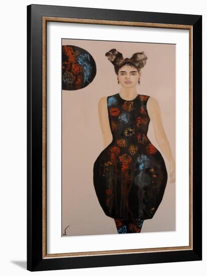 Fashion 13, Blossom on Black, 2016-Susan Adams-Framed Giclee Print