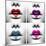 Fashion Abstract Collage Of Beauty Sexy Lips With Colorful Heart Shape Paint-Subbotina Anna-Mounted Art Print