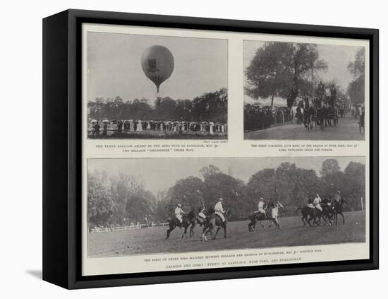 Fashion and Sport, Events at Ranelagh, Hyde Park, and Hurlingham-null-Framed Premier Image Canvas