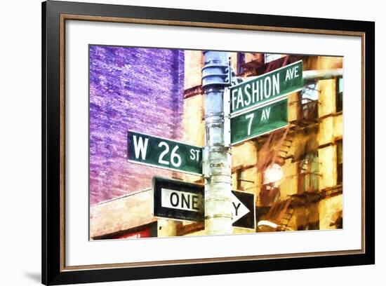 Fashion Avenue Signs-Philippe Hugonnard-Framed Giclee Print