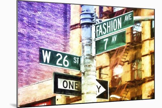 Fashion Avenue Signs-Philippe Hugonnard-Mounted Giclee Print