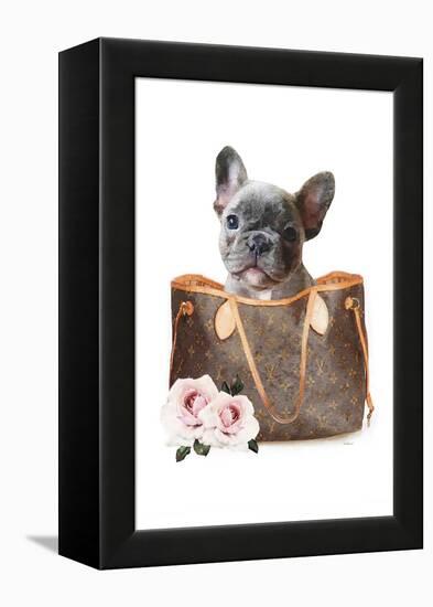 Fashion Bag with Frenchie II-Amanda Greenwood-Framed Stretched Canvas