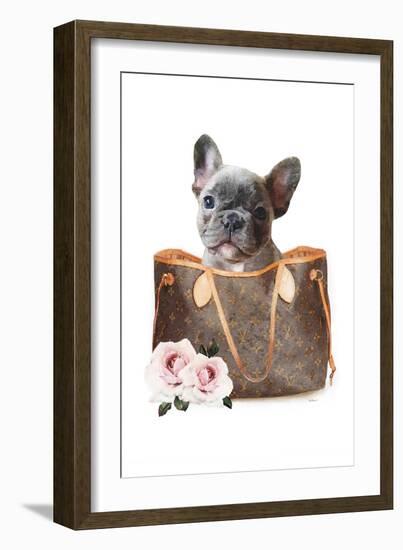 Fashion Bag with Frenchie II-Amanda Greenwood-Framed Art Print