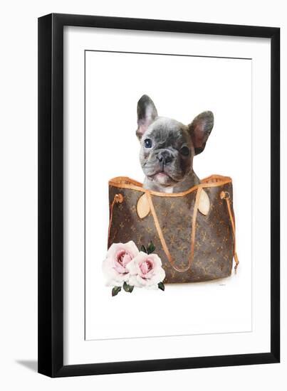 Fashion Bag with Frenchie II-Amanda Greenwood-Framed Art Print