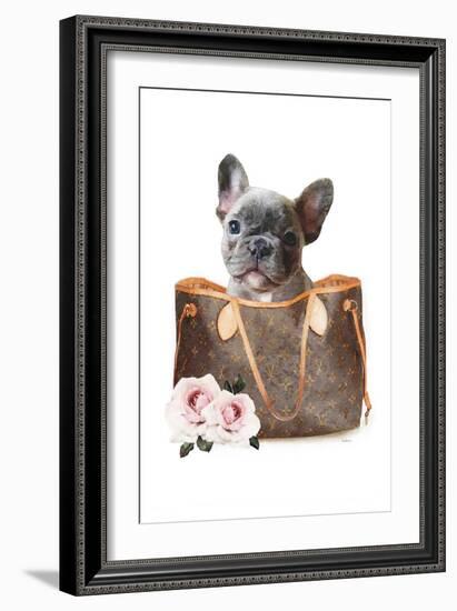 Fashion Bag with Frenchie II-Amanda Greenwood-Framed Art Print