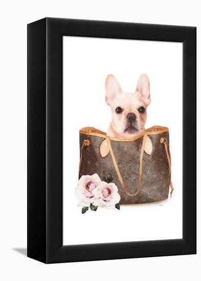 Fashion Bag with Frenchie-Amanda Greenwood-Framed Stretched Canvas