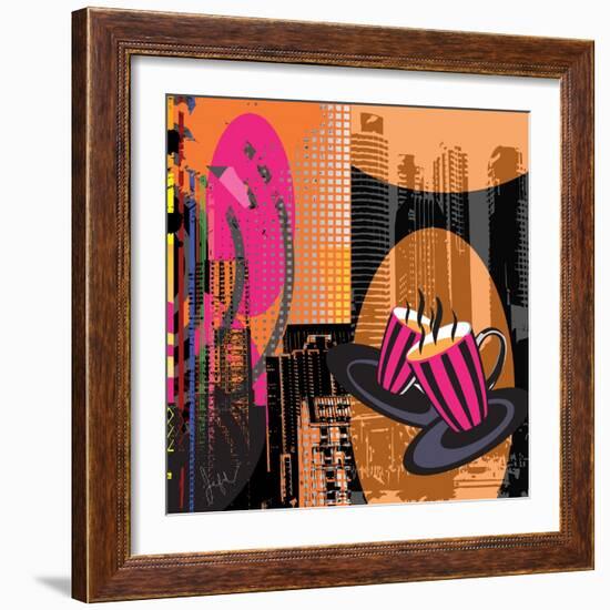 Fashion Coffee II-Jean-François Dupuis-Framed Art Print