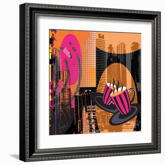 Fashion Coffee II-Jean-François Dupuis-Framed Art Print