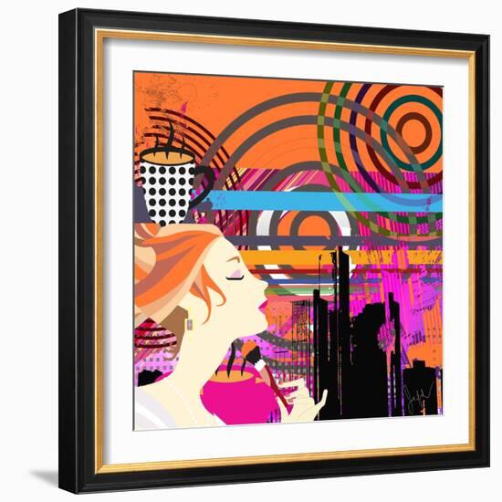 Fashion Coffee III-Jean-François Dupuis-Framed Art Print