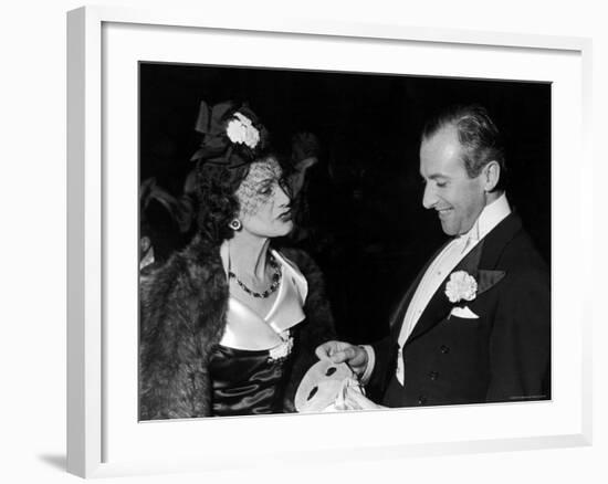 Fashion Designer Gabrielle Chanel with Photographer Cecil Beaton-John Phillips-Framed Premium Photographic Print