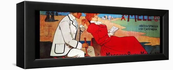 Fashion for Beach and Country-Leopoldo Metlicovitz-Framed Stretched Canvas