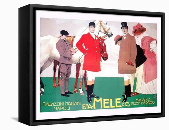 Fashion for the Equestrian Set of Wealthy Patrons-Leopoldo Metlicovitz-Framed Stretched Canvas