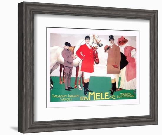 Fashion for the Equestrian Set of Wealthy Patrons-Leopoldo Metlicovitz-Framed Art Print