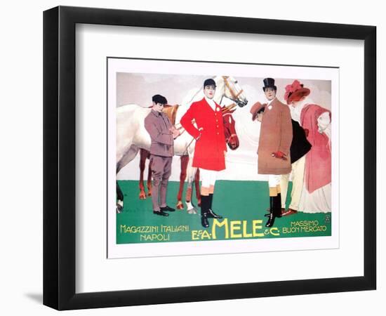 Fashion for the Equestrian Set of Wealthy Patrons-Leopoldo Metlicovitz-Framed Art Print