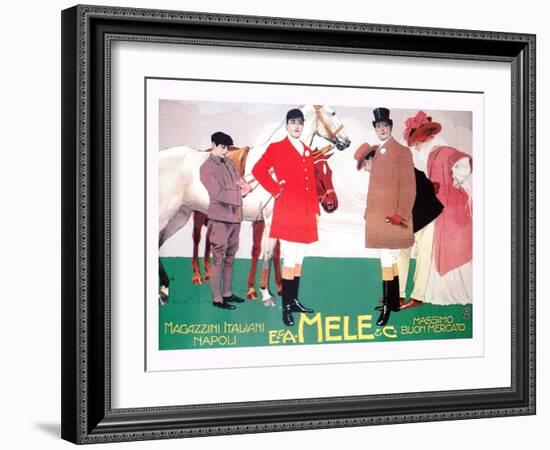 Fashion for the Equestrian Set of Wealthy Patrons-Leopoldo Metlicovitz-Framed Art Print