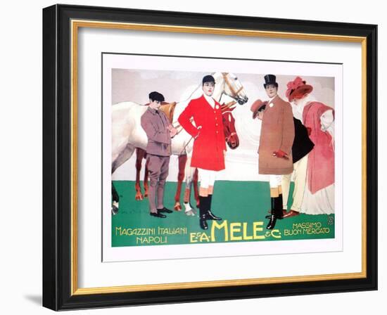 Fashion for the Equestrian Set of Wealthy Patrons-Leopoldo Metlicovitz-Framed Art Print