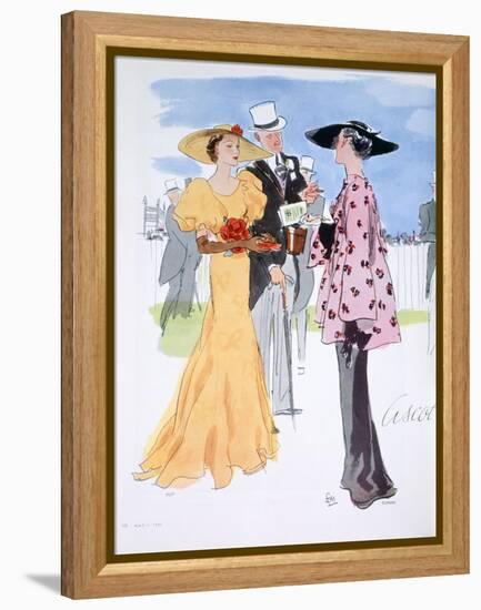 Fashion Illustration, 1935-null-Framed Premier Image Canvas