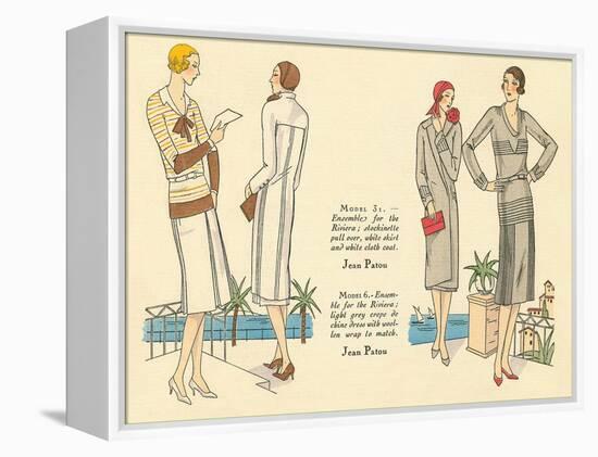 Fashion Illustration, Jean Patou-null-Framed Stretched Canvas